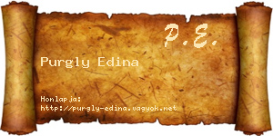 Purgly Edina névjegykártya